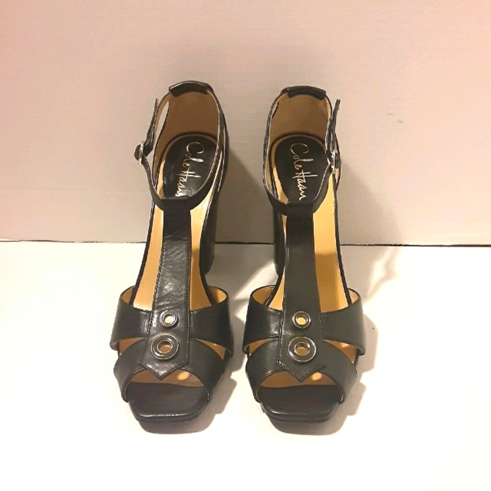 NWOT COLE HAAN Nike-Air T-Strap Stacked Heels